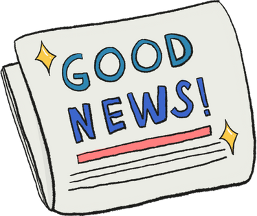 "Good news" sticker element